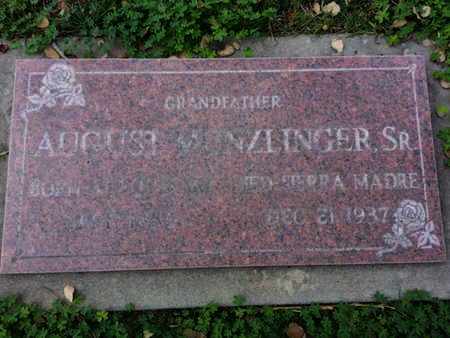 MUNZLINGER, AUGUST, SR - Los Angeles County, California | AUGUST, SR MUNZLINGER - California Gravestone Photos