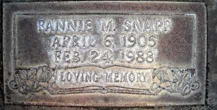 SNAPP, FANNIE MARGIE - Sutter County, California | FANNIE MARGIE SNAPP - California Gravestone Photos